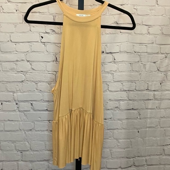 Kimchi Blue Urban Outfitters Moonchild Babydoll Tank Top Golden - Picture 4 of 7